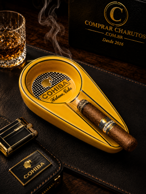 Cinzeiro Cohiba de Cerâmica para Charutos Gramado e canela, RS