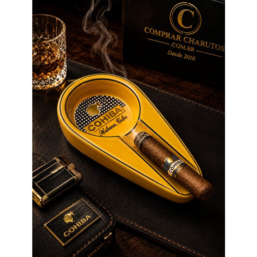 Cinzeiro Cohiba de Cerâmica para Charutos Gramado e canela, RS